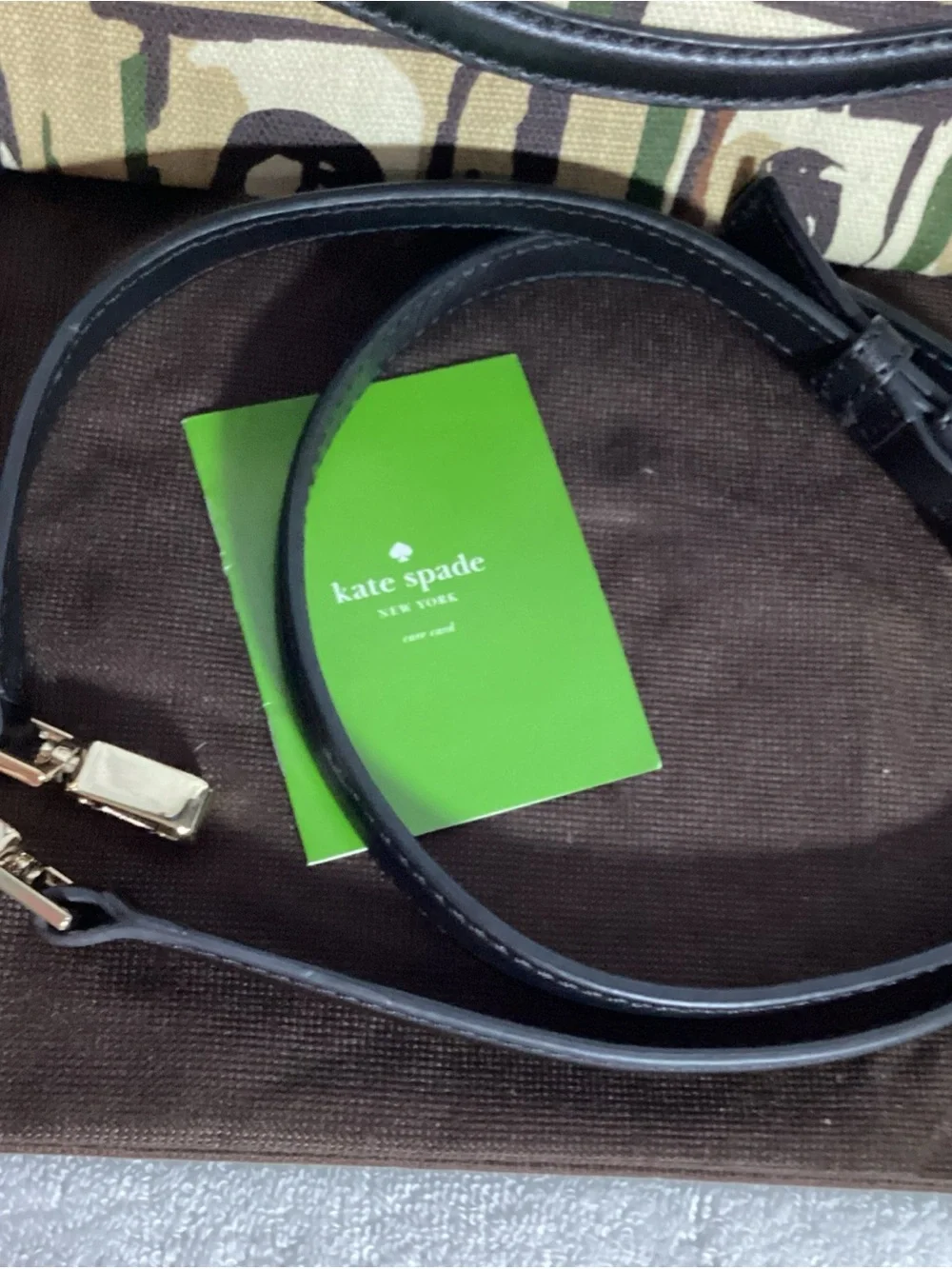 Kate Spade Laguna Ct Penelope Canvas w/ Black Leather & Bamboo Handle NWOT